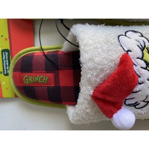 Dr. Seuss How The Grinch Stole Christmas Holiday Slippers Women’s Sz M 7/8 NEW - Picture 6 of 15